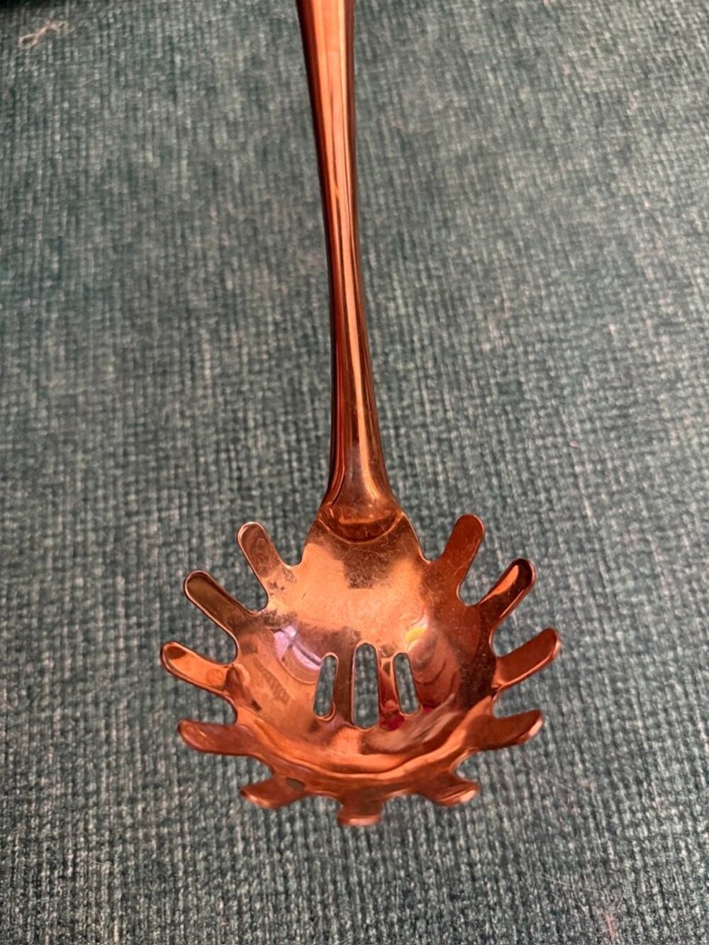 Crate & Barrel Rose Gold Serving Spoons Utensils (Set of 4) - Picture 5 of 5
